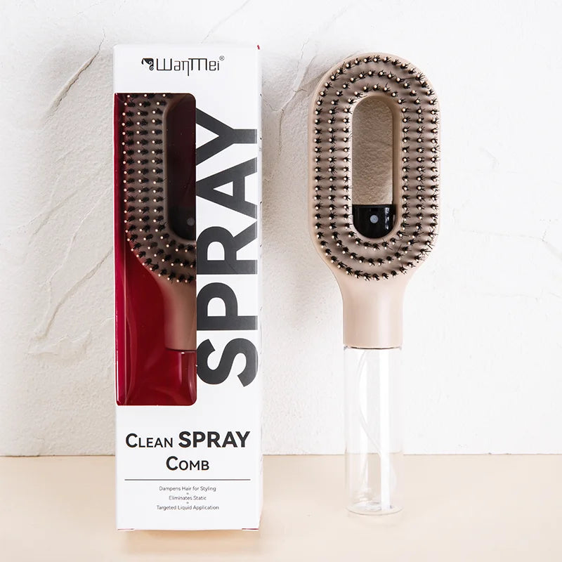 2in1 Sprayer Comb Detangling Scalp Massage Hairbrush with Spray Bottle