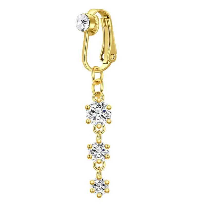 Clip on Belly Button Ring Butterfly