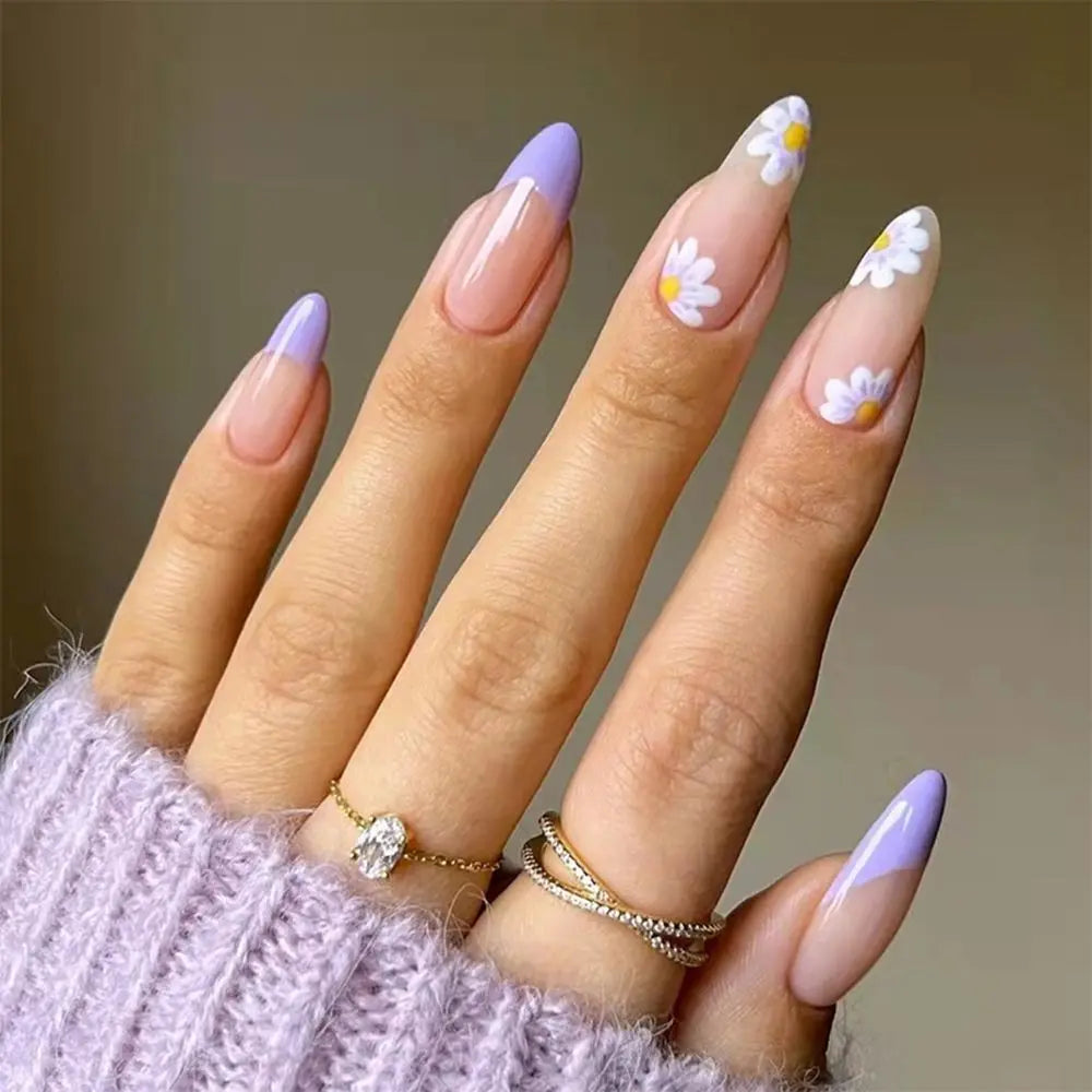 Simple French Wearable False Nails