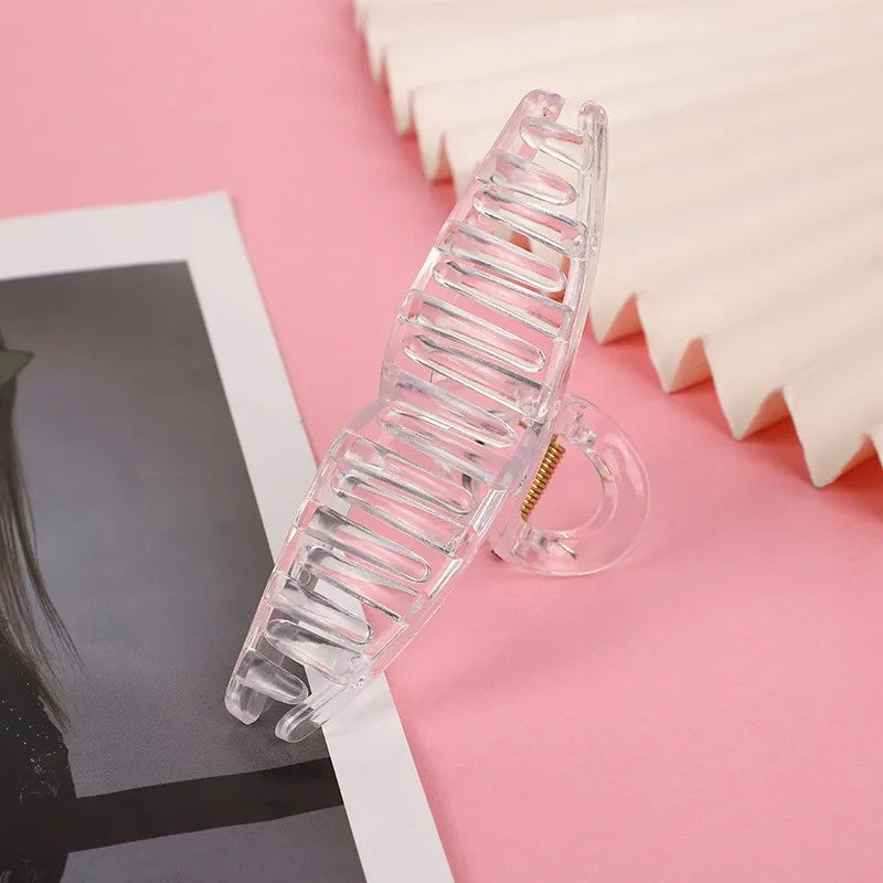 13cm Large Hair Claw Clip for Women Fashion Acrylic Summer Hairpin Elegant Hair Clips Girls Hair Accessories Shark Clip