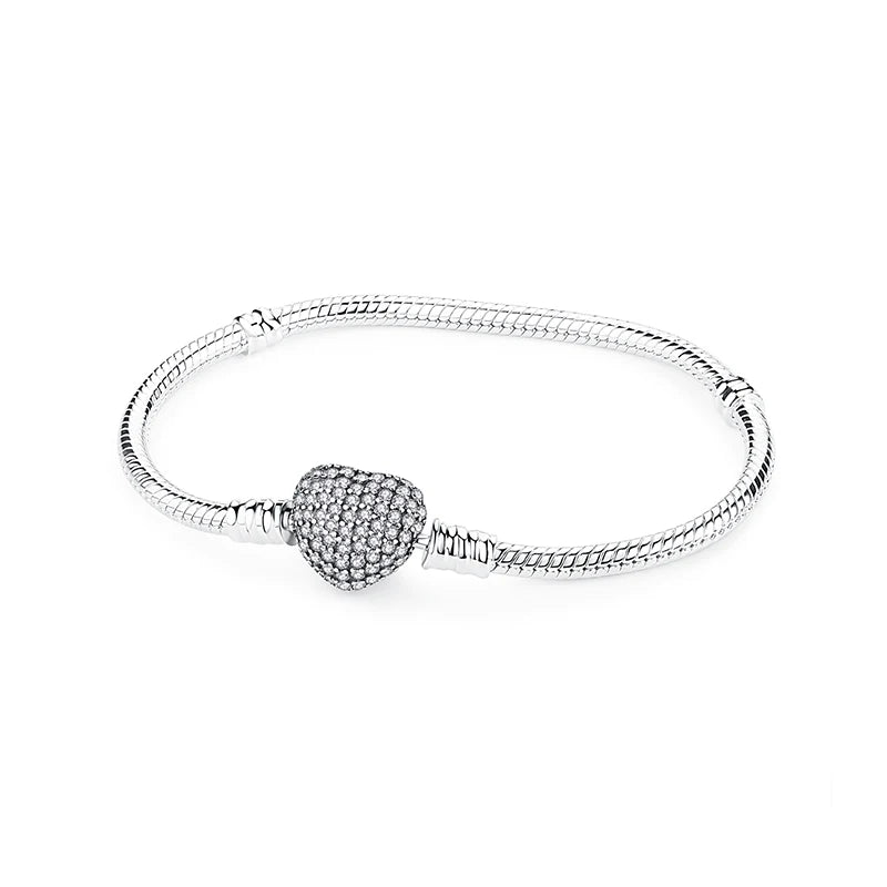 Original 925 Sterling Silver Bracelets Bangles Love