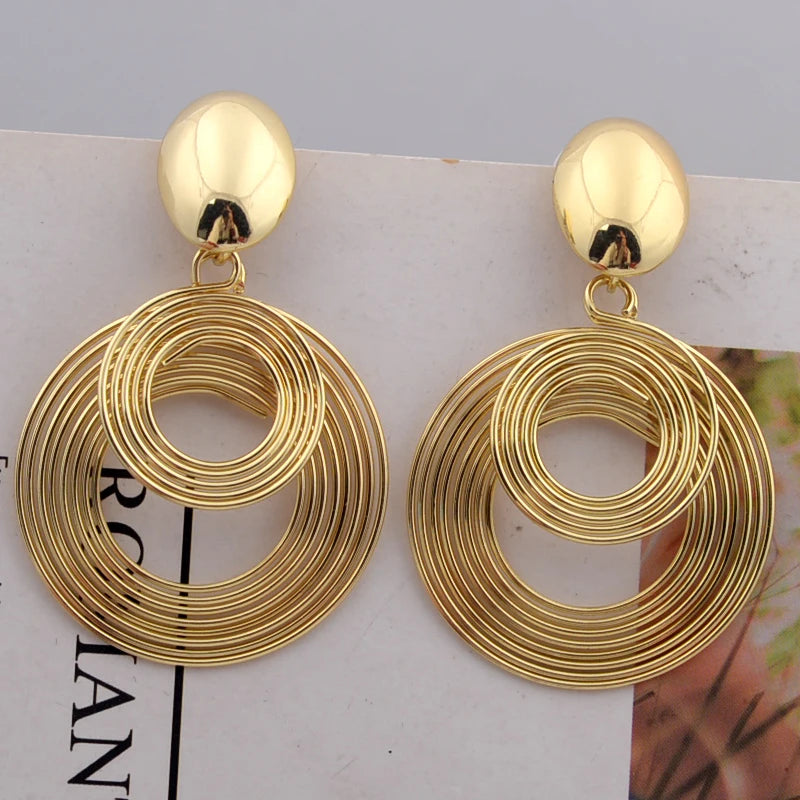 Trendy Big Round Statement Earrings for Women