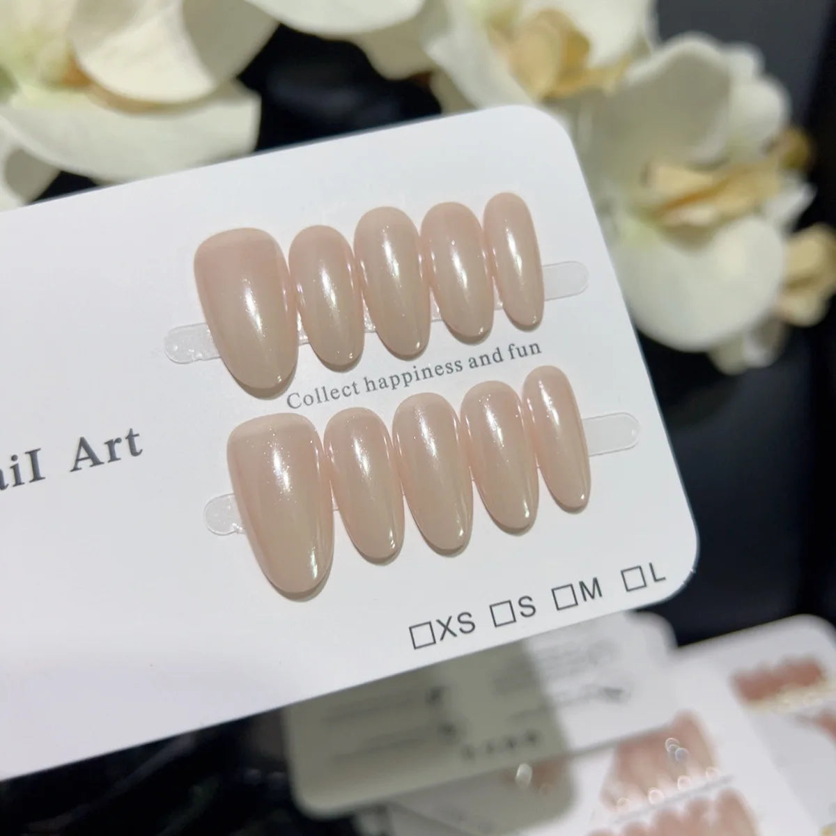 10pcs Blush Pink Almond Handmade Press On Nails Gradient Solid Color Fake Nails With Glue Full Cover Acrylic Press on Nails Tip