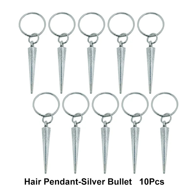 10-50Pcs 10-16mm Hair Rings Metal African Braid Dreadlocks Bead Hair