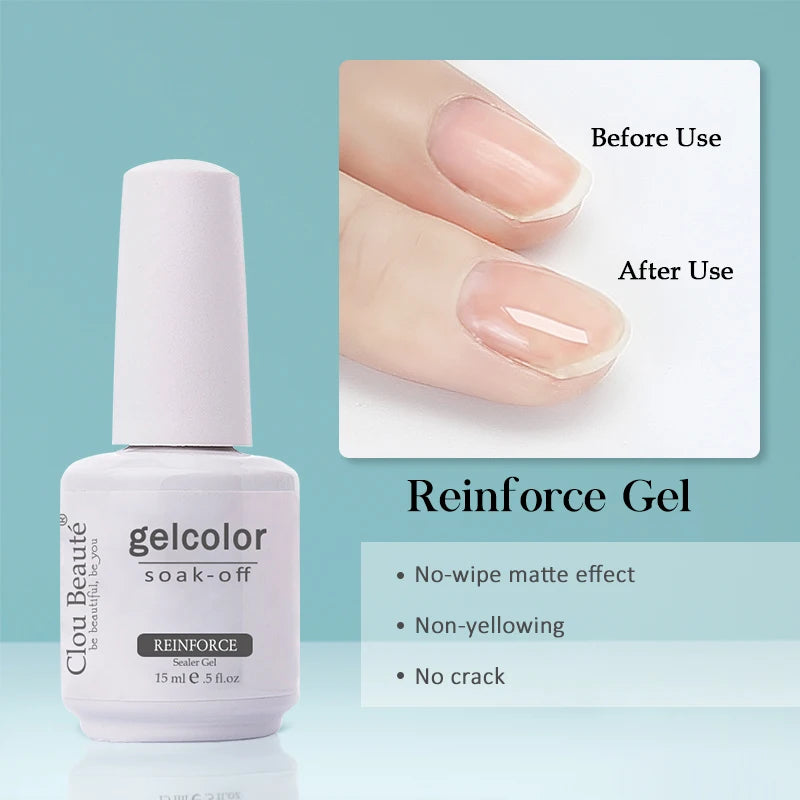 Clou Beaute Gel Nail Polish Neon Brown Royal Blue Red Green Pastal Nude Nail Art Varnishes Gel Lacquer HEMA/TPO FREE UV Gel Nail