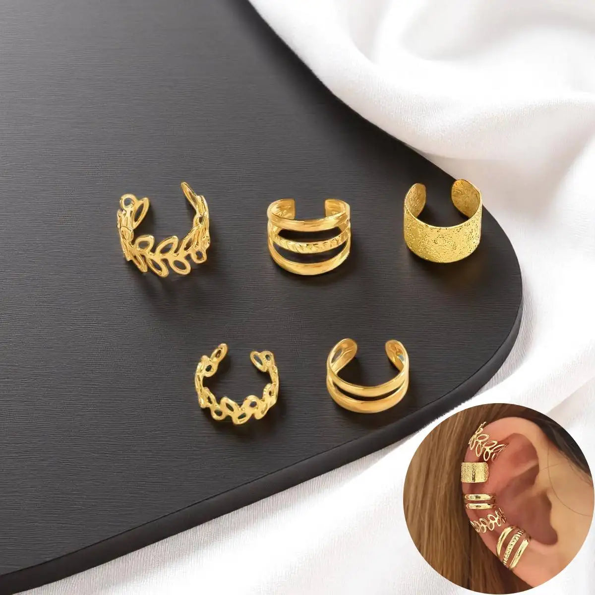 5pcs/set Trendy Elegant Design Ear Cuff Classic Elegant