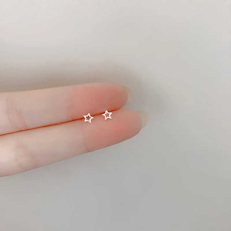 Heart Stud Earrings for Women Hypoallergenic