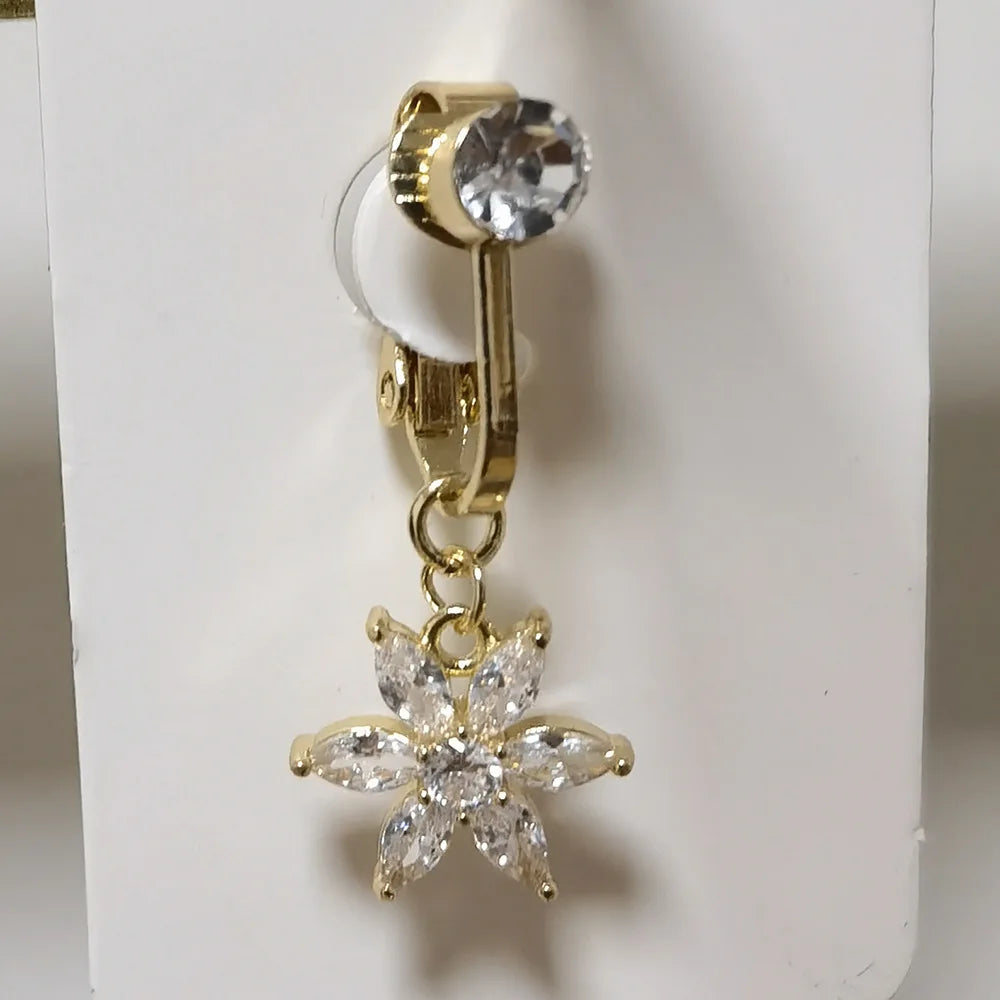 Clip on Belly Button Ring Butterfly