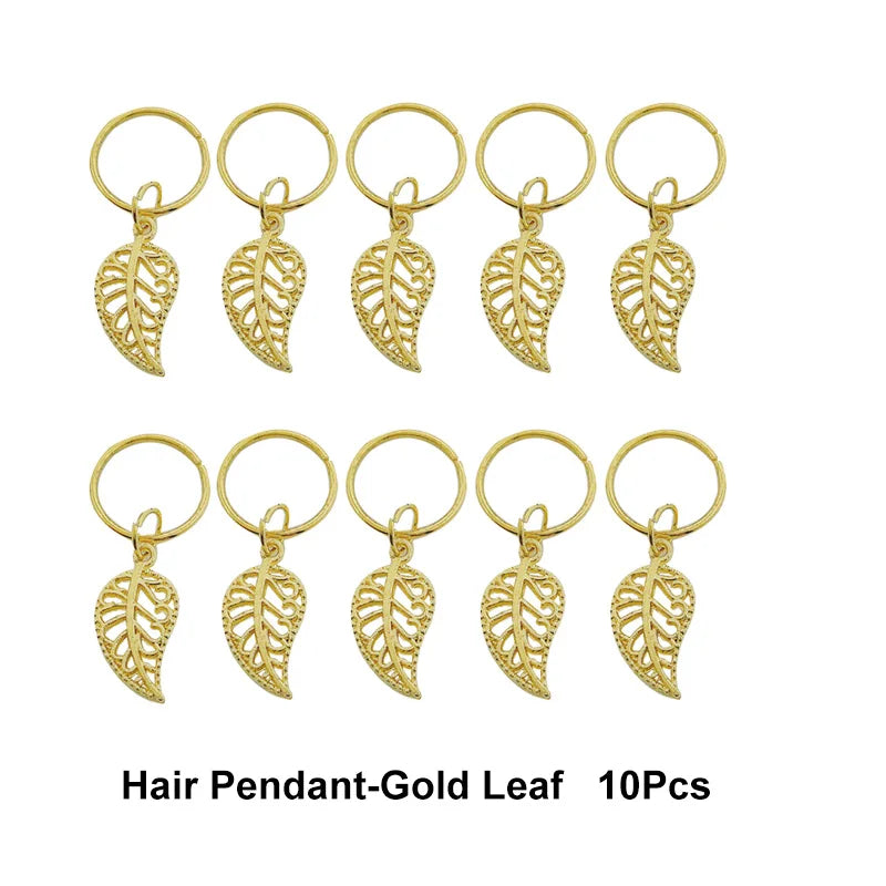 10-50Pcs 10-16mm Hair Rings Metal African Braid Dreadlocks Bead Hair