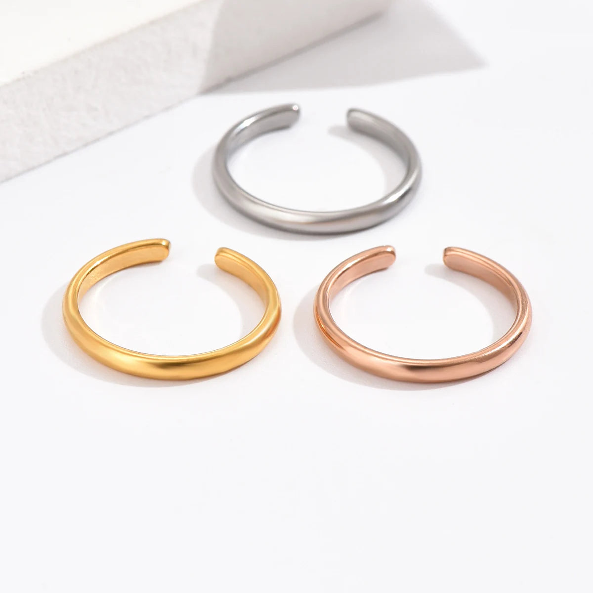 3PCS Toe Rings for Women Adjustable Stainless Steel