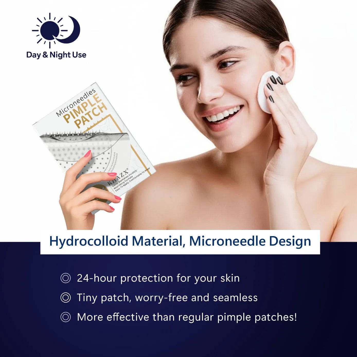 Micro Needle Pimple Patch (24 Pack) Hydrocolloid Micropoint Pimple Patch For Acne & Pimples Microdart Patch, Micro Dart Pimple P