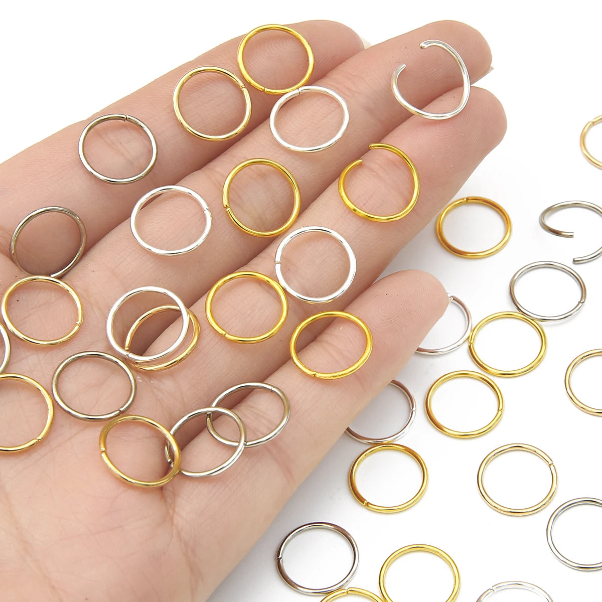 10-50Pcs 10-16mm Hair Rings Metal African Braid Dreadlocks Bead Hair