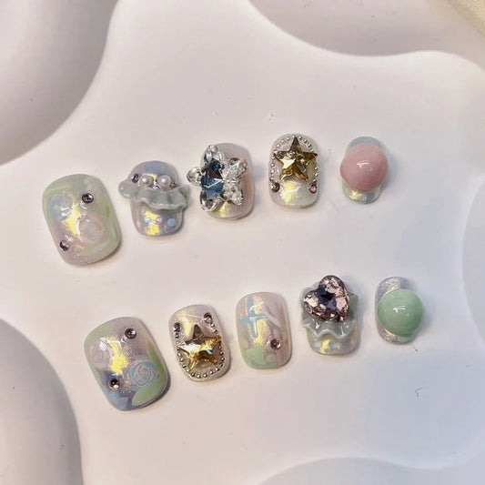 10Pcs Cute Handmade Press on Nails