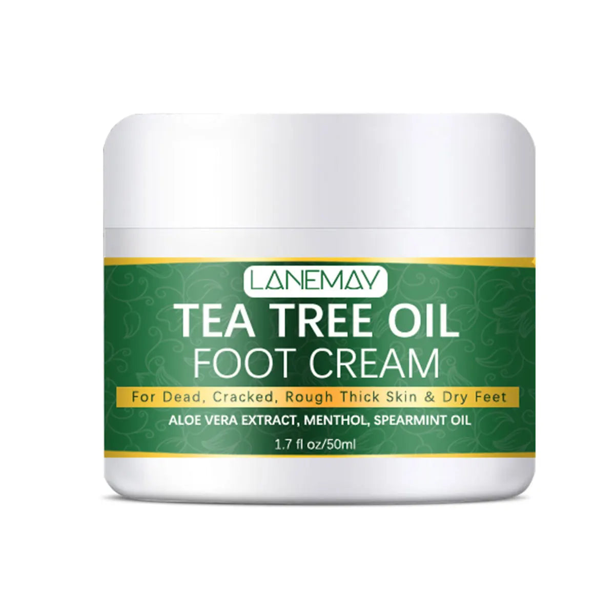 Foot moisturizer with aloe vera and tea tree oil to deeply nourish the skin