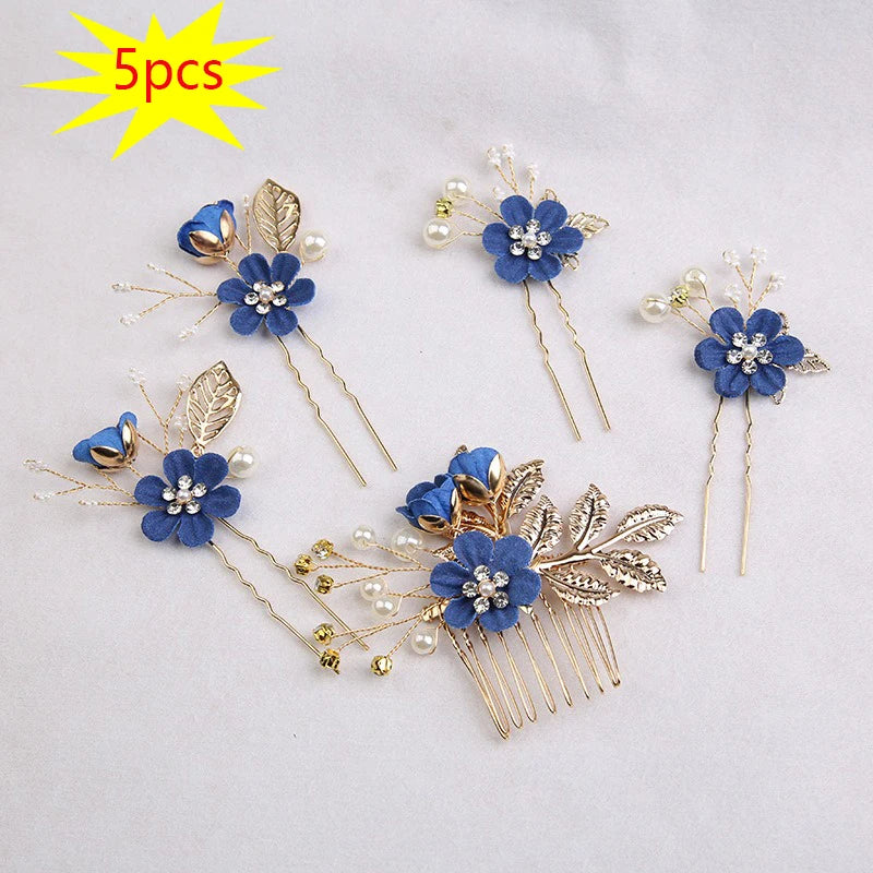 5Pcs/Set Bridal Hair Accessories for Women