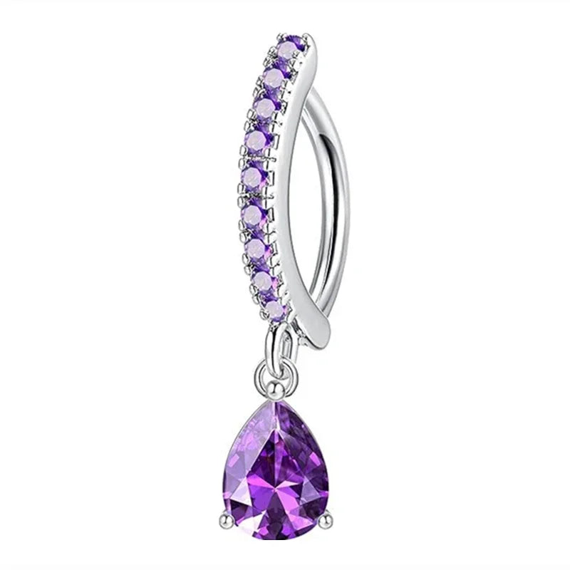 1PCS Heart Crystal Belly Button Rings