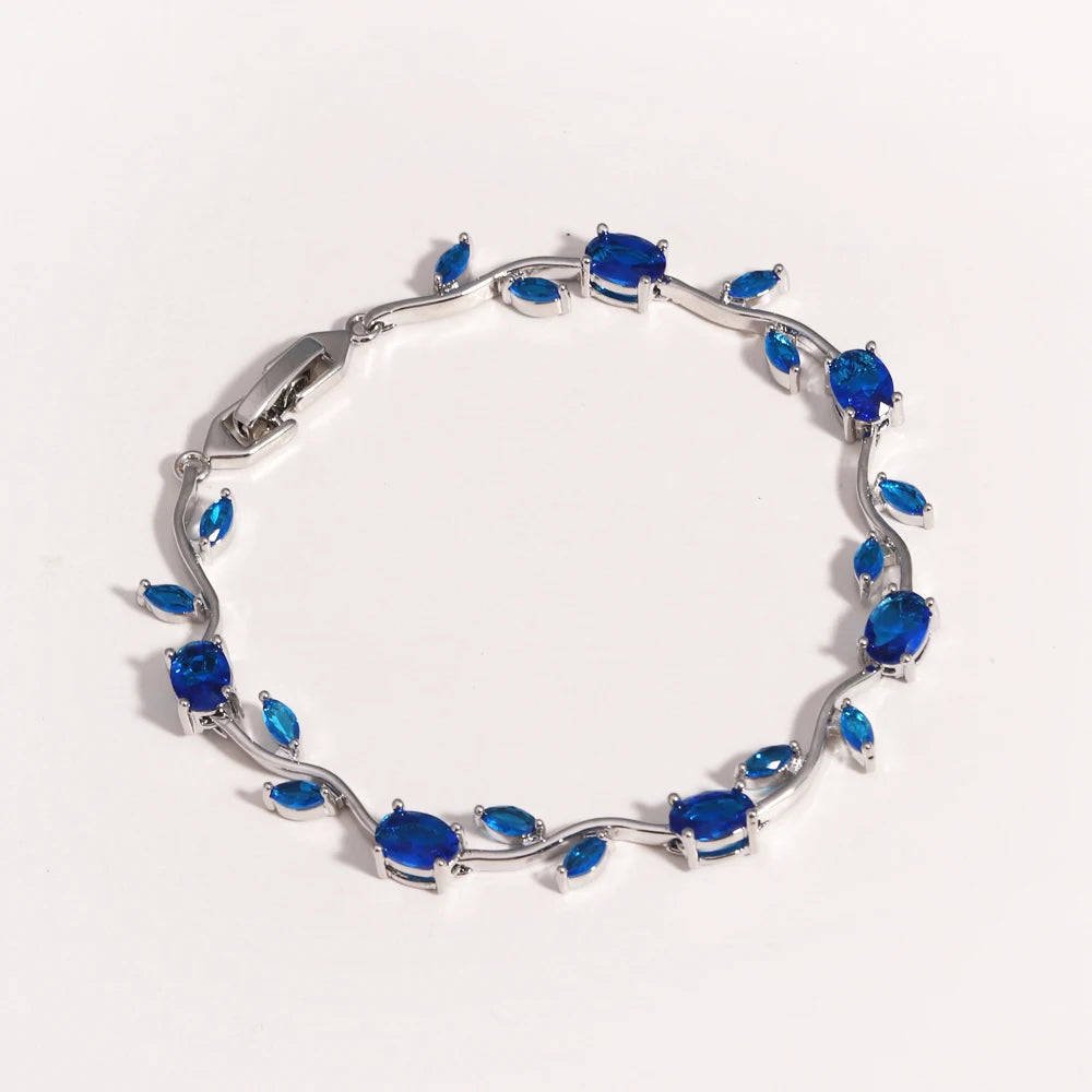 Luxury 16 Colors Sparkling Leaf Cubic Zirconia