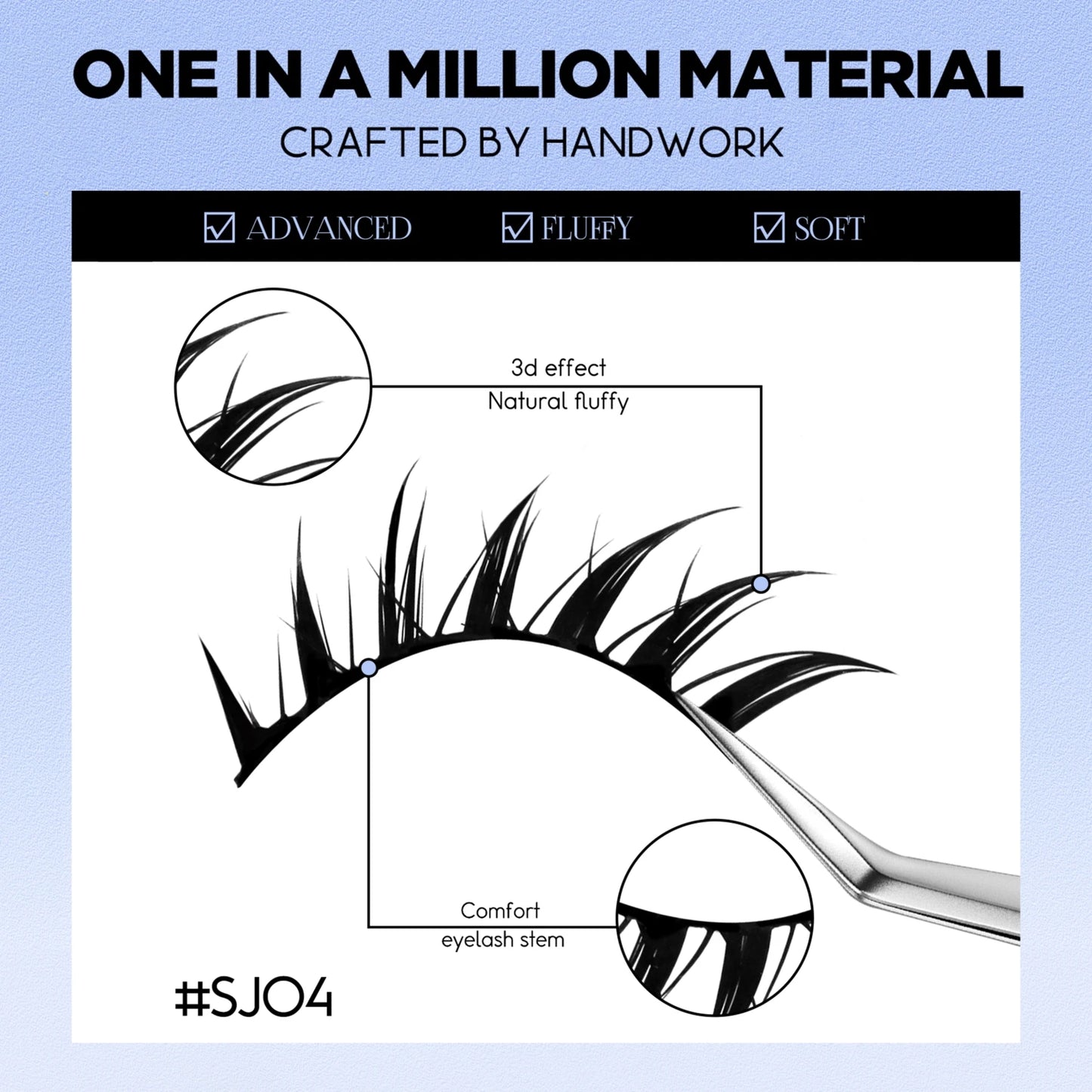 Lasvirey Cat Eye Lashes Manga Lashes Styles 3D Faux Mink Lashes