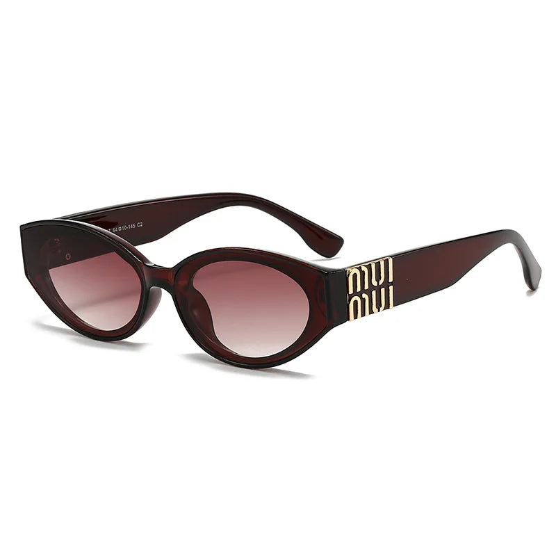 Minimalist Oval Sunglasses – Women's Fashion