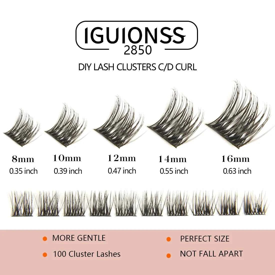 Lash Extension Kit 100pcs Lash Clusters