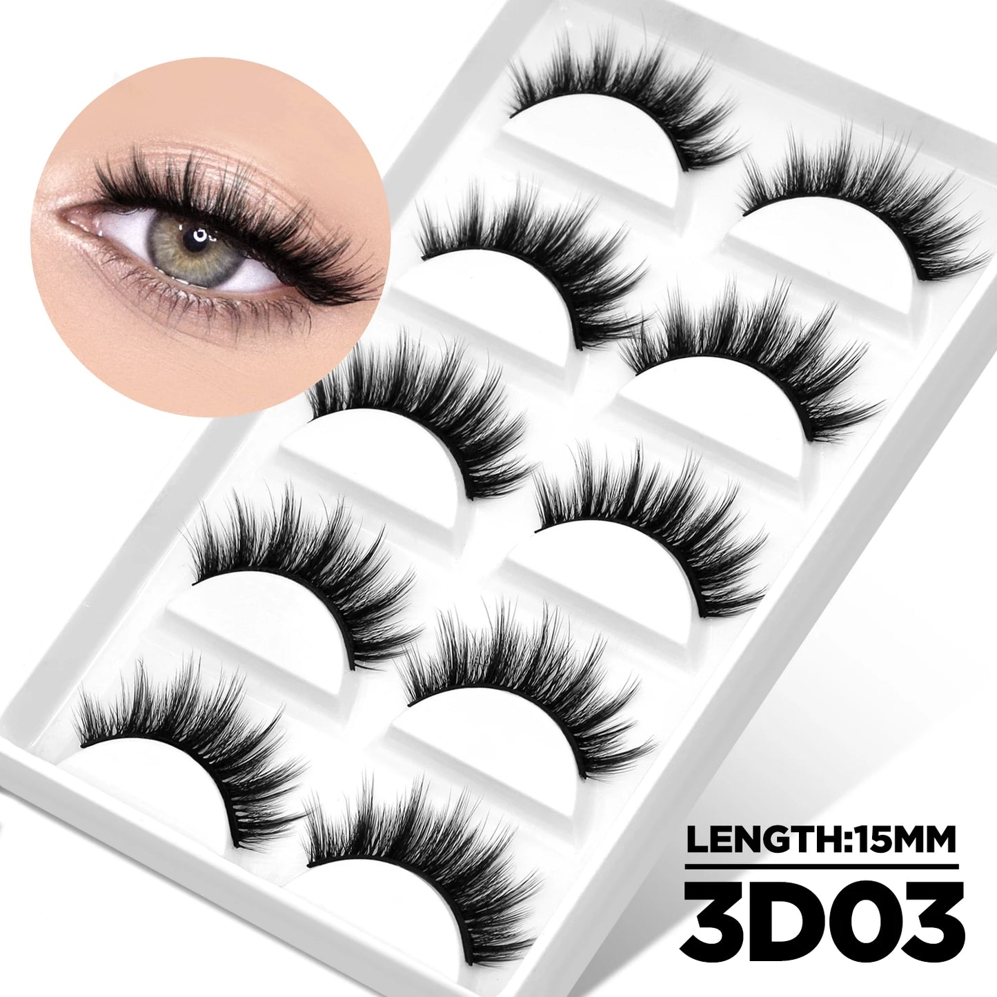 Lasvirey Cat Eye Lashes Manga Lashes Styles 3D Faux Mink Lashes