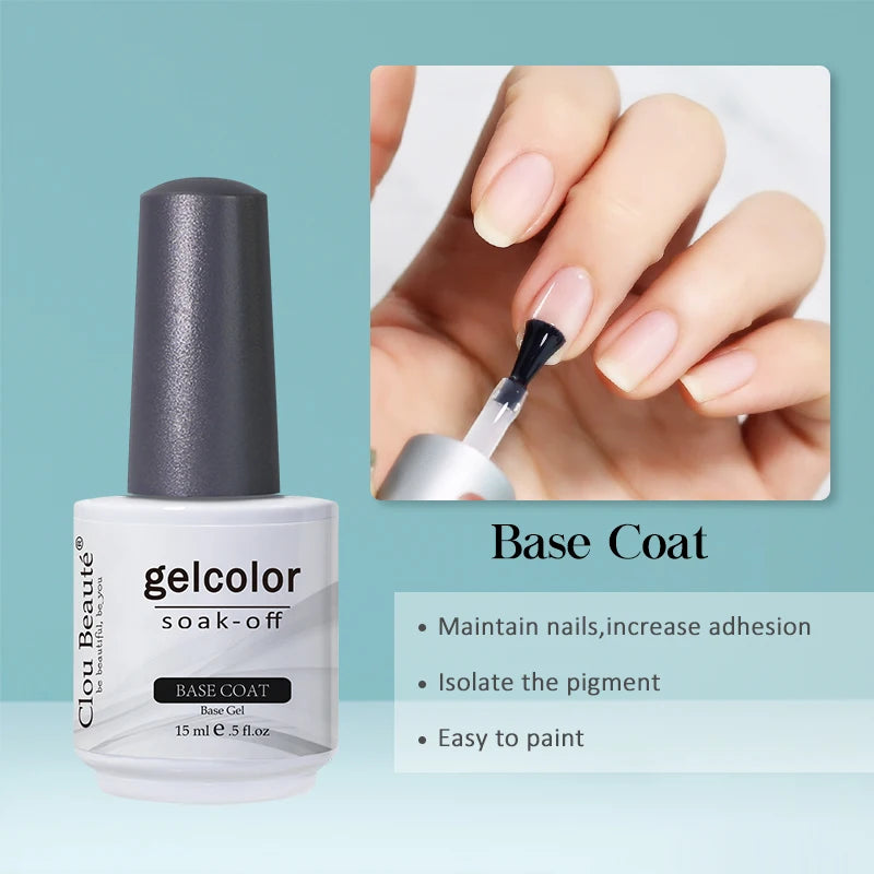 Clou Beaute Gel Nail Polish Neon Brown Royal Blue Red Green Pastal Nude Nail Art Varnishes Gel Lacquer HEMA/TPO FREE UV Gel Nail