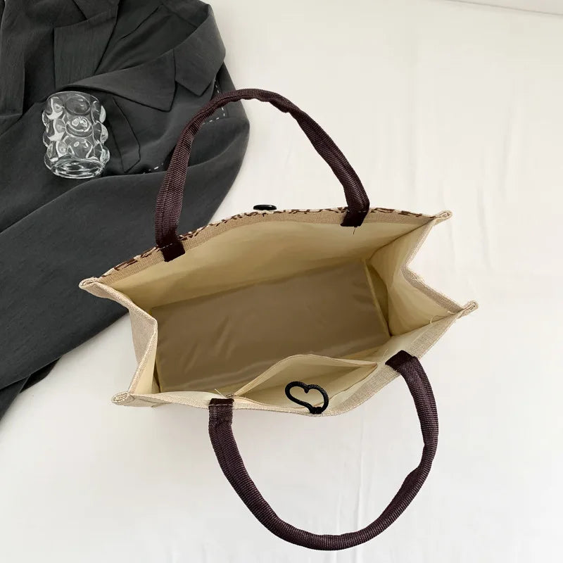 Canvas Handbags For Women Fashion Tote Beach Bags Reusable Shopping Bags