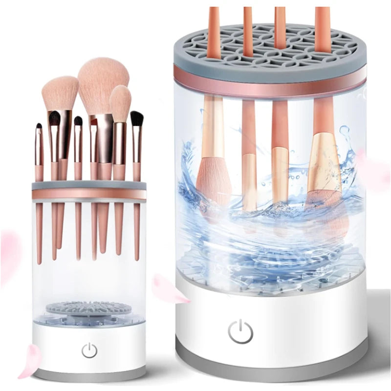 Automatic Rotating Brush Cleaner For All Makeup