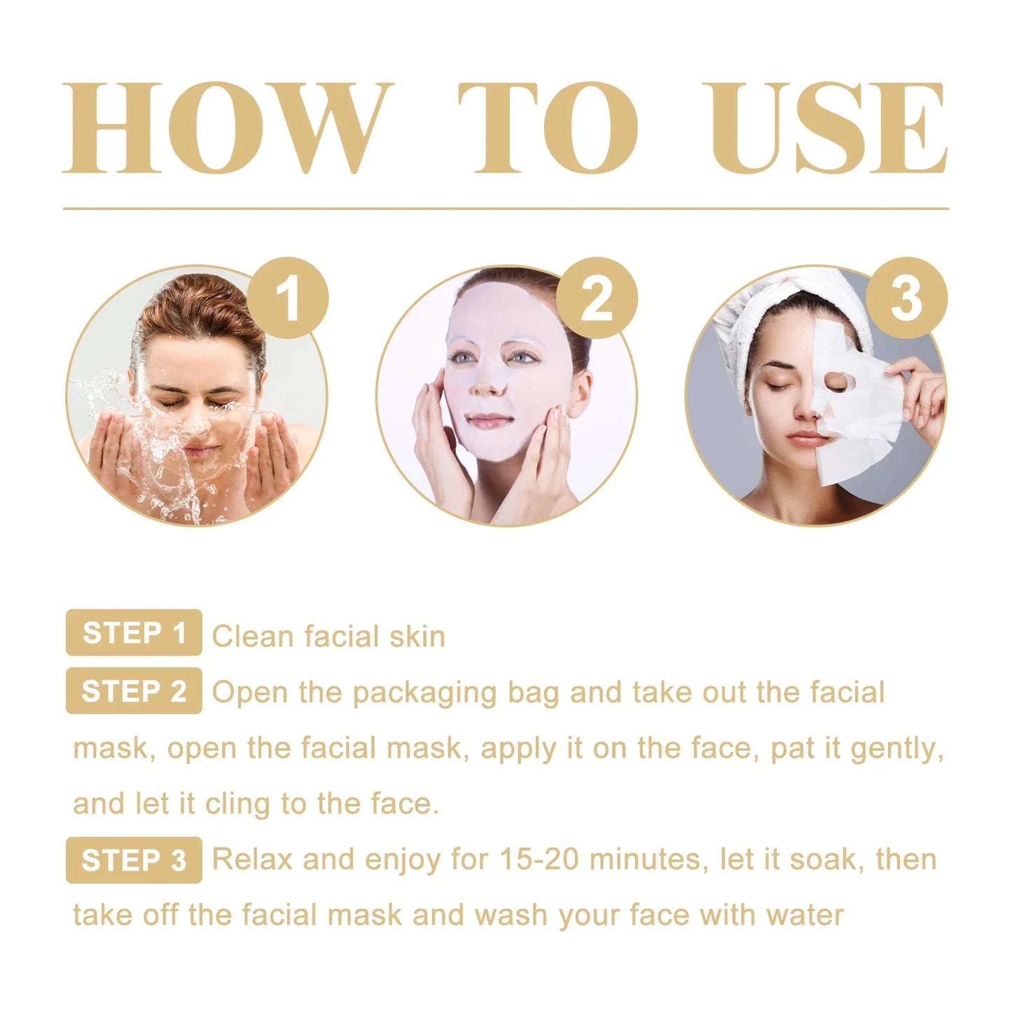 10PCS Collagen Anti Wrinkle Facial Mask Anti Aging