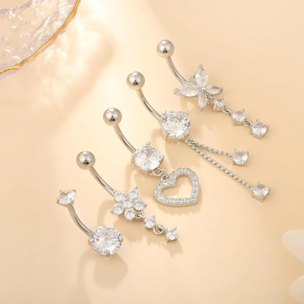 5pcs Dangled Belly Button Rings