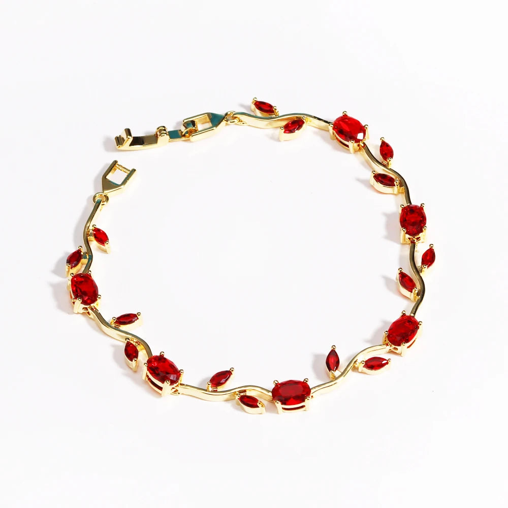 Luxury 16 Colors Sparkling Leaf Cubic Zirconia