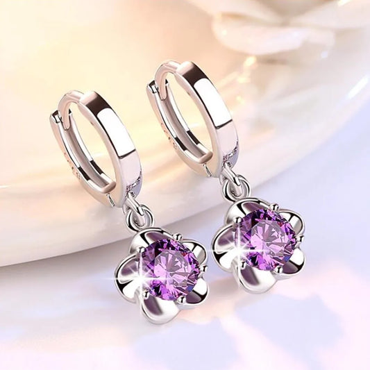 925 Sterling Silver Earrings Jewelry High Quality Retro