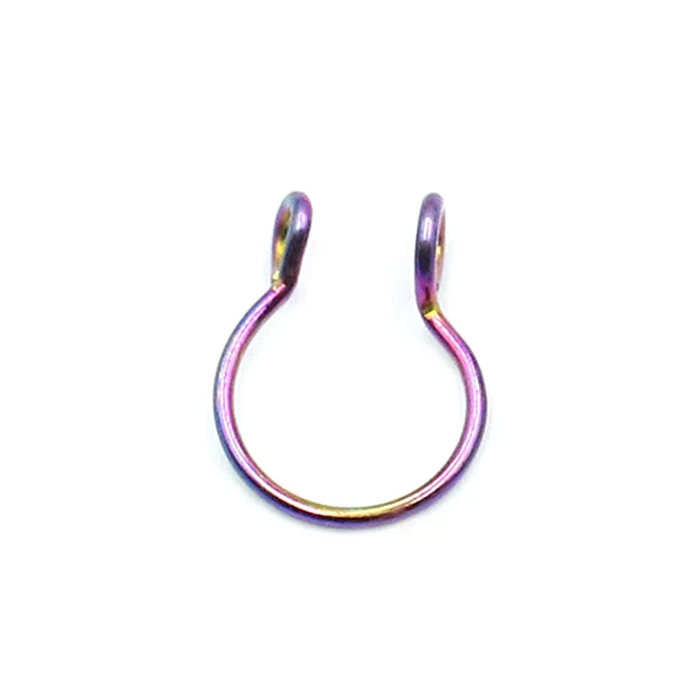 2 Sizes U Shaped Fake Nose Rings