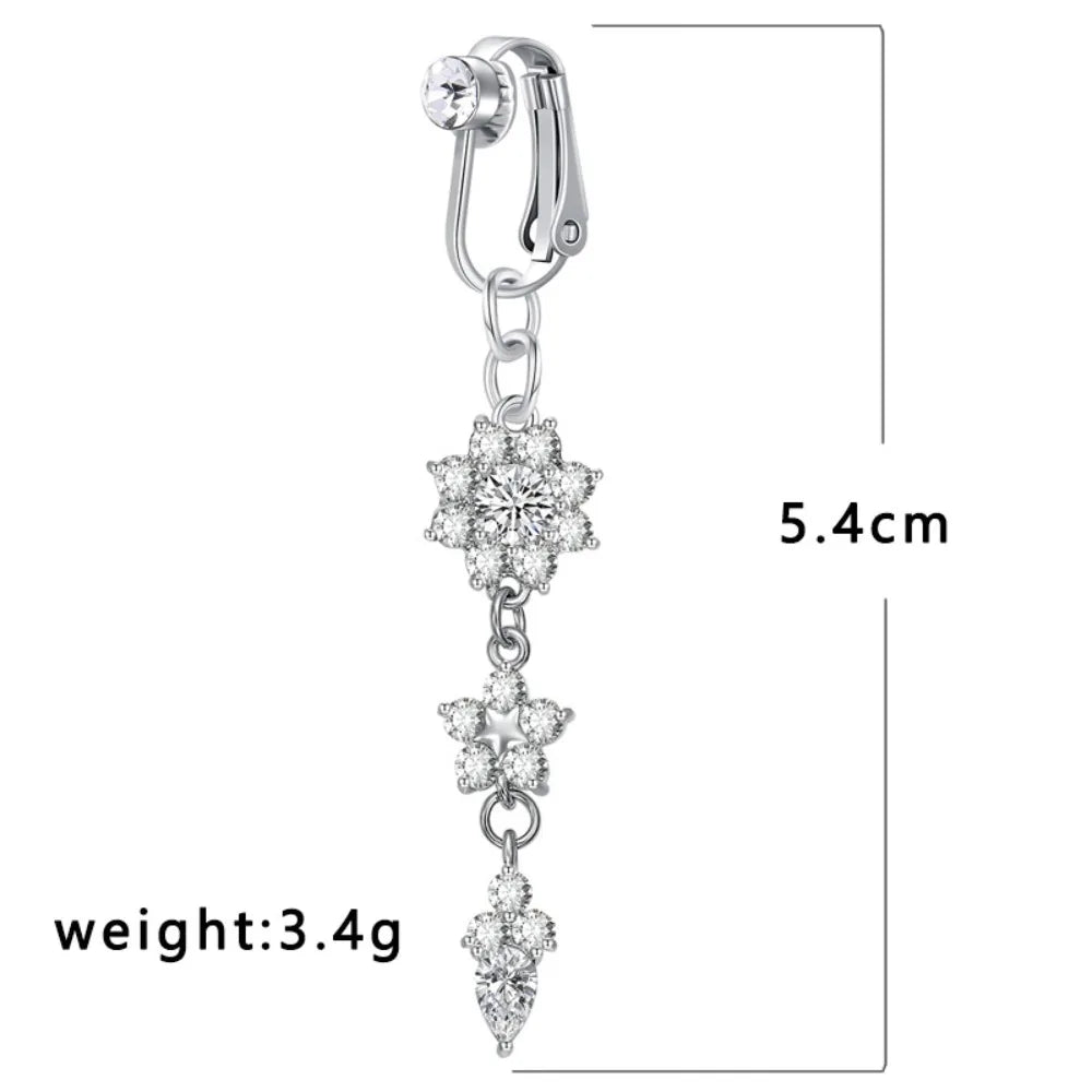 Clip on Belly Button Ring Butterfly