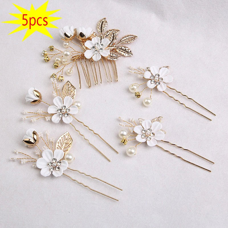 5Pcs/Set Bridal Hair Accessories for Women