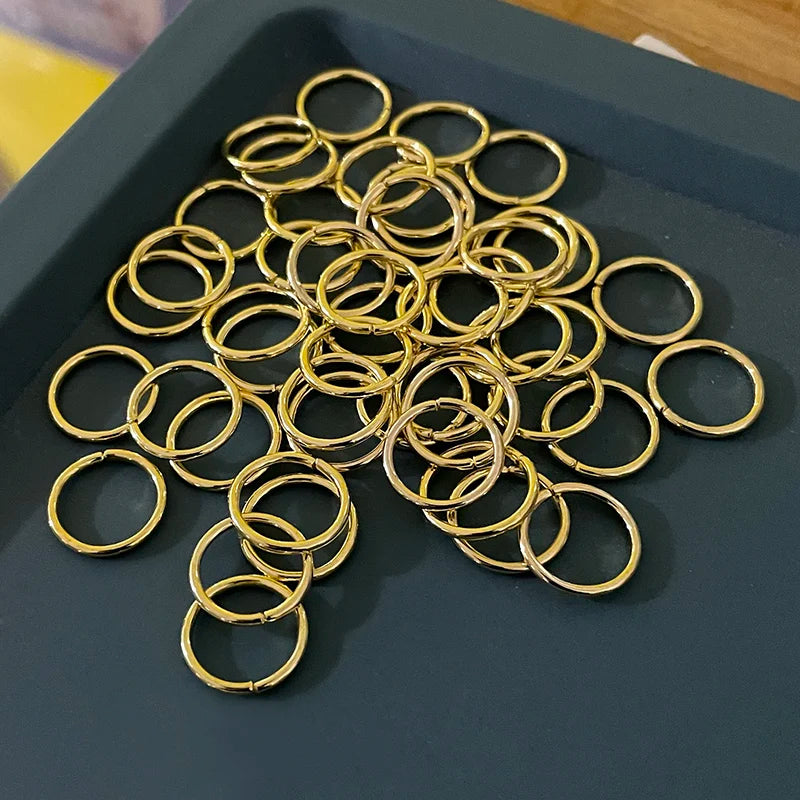 10-50Pcs 10-16mm Hair Rings Metal African Braid Dreadlocks Bead Hair