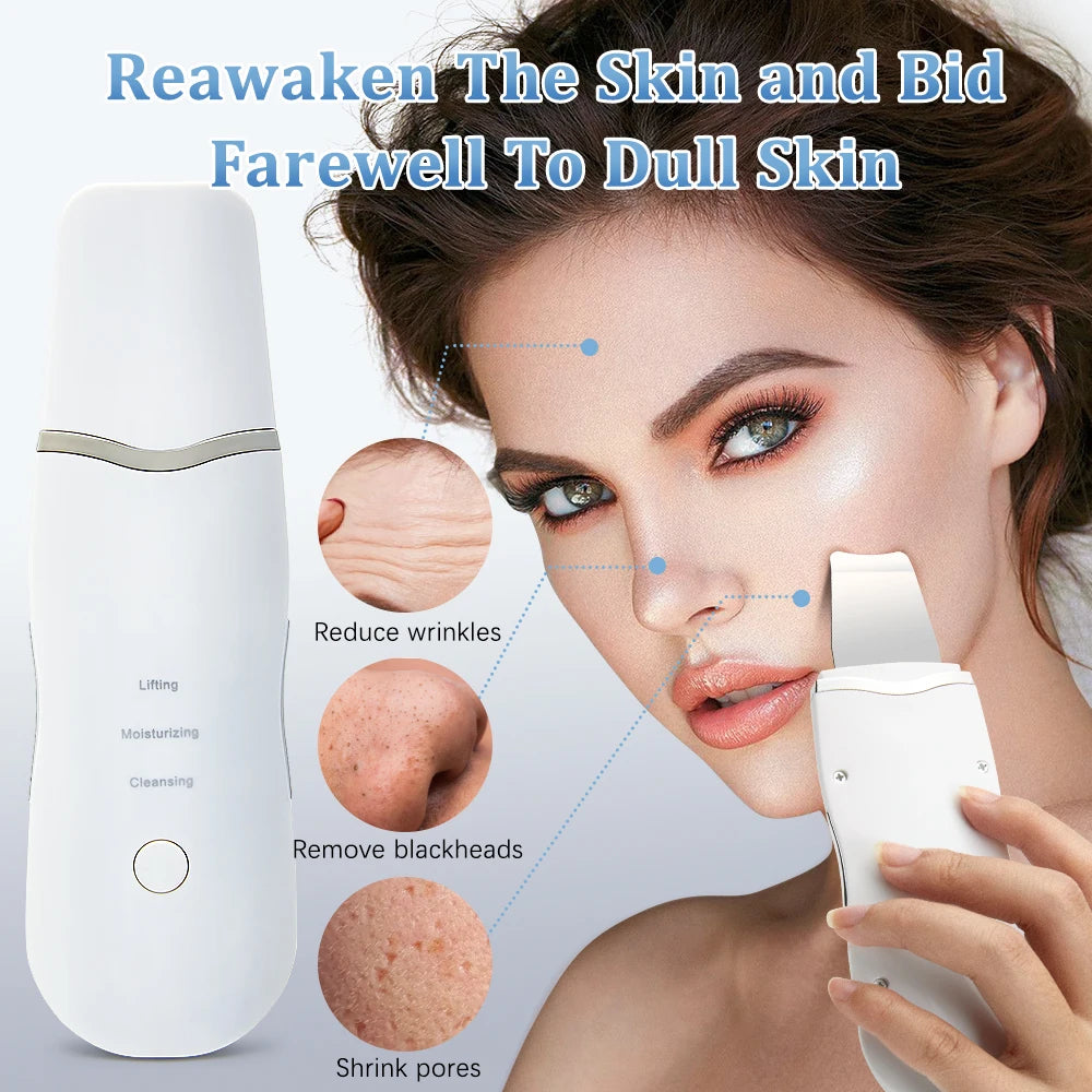 Electric Ultrasonic Skin Scrubber Vibration Face Spatula