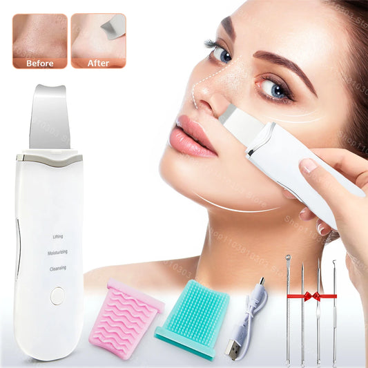 Electric Ultrasonic Skin Scrubber Vibration Face Spatula