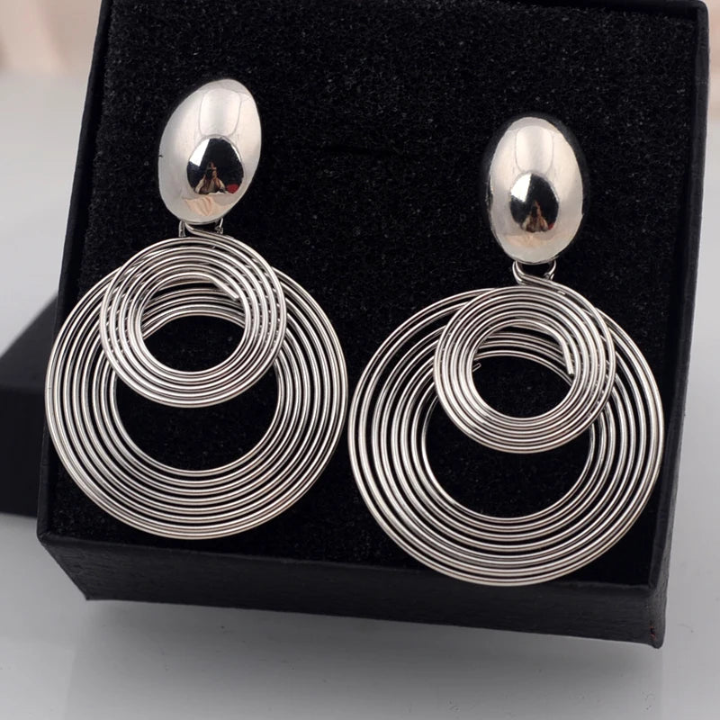 Trendy Big Round Statement Earrings for Women
