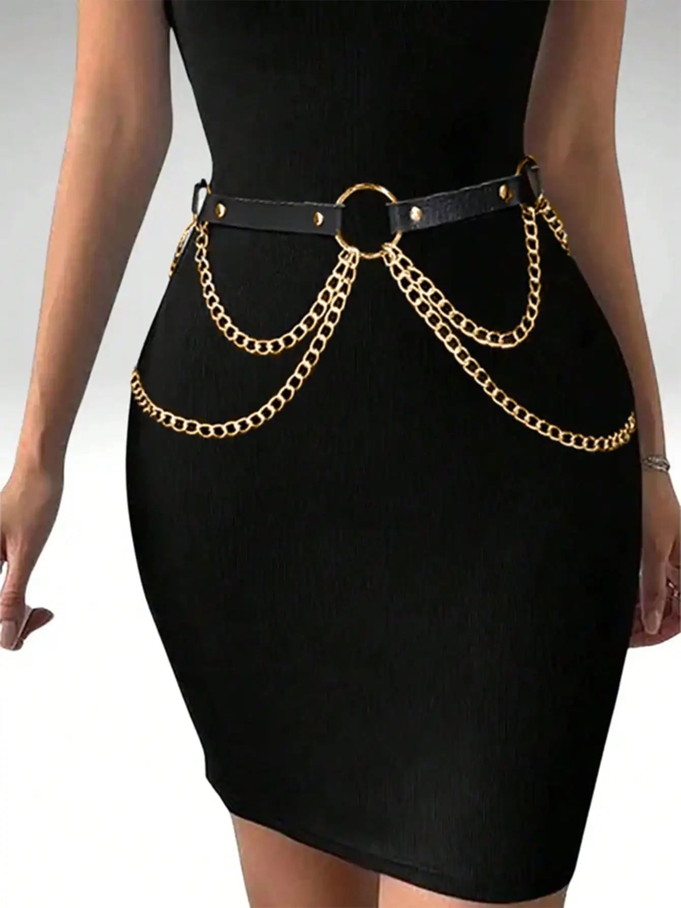 Women's Leather Harness Belt – Sexy Bodycon