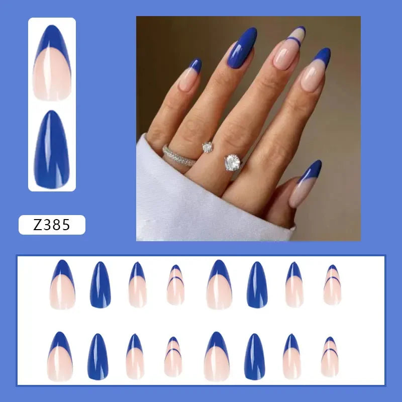 Simple French Wearable False Nails