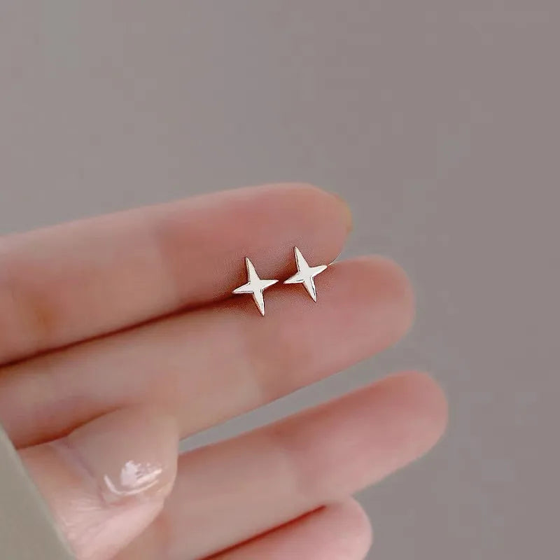 Heart Stud Earrings for Women Hypoallergenic