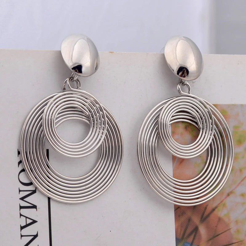 Trendy Big Round Statement Earrings for Women