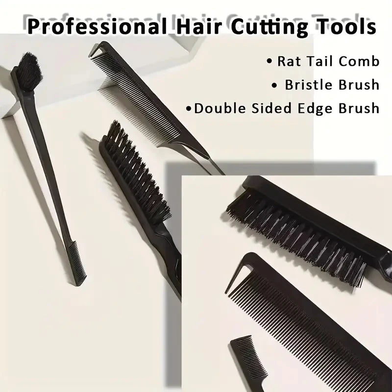 Bristle Slick Back Hair Brush for Sleek Ponytail Bun & Smoothing