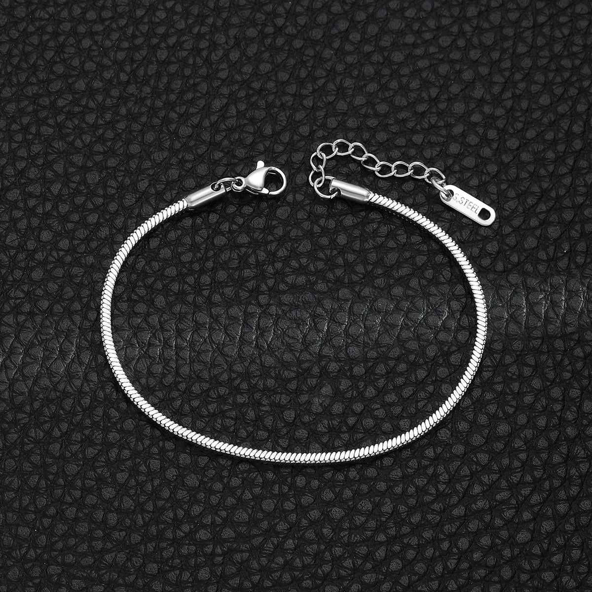 Silver Color Stainless Steel Square Snake Bone Chain