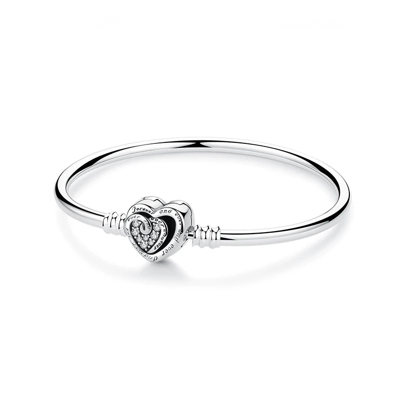 Original 925 Sterling Silver Bracelets Bangles Love