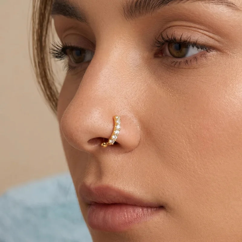 1pc Trendy Bohemian Summer Style False Nose Rings