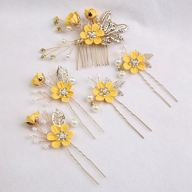5Pcs/Set Bridal Hair Accessories for Women