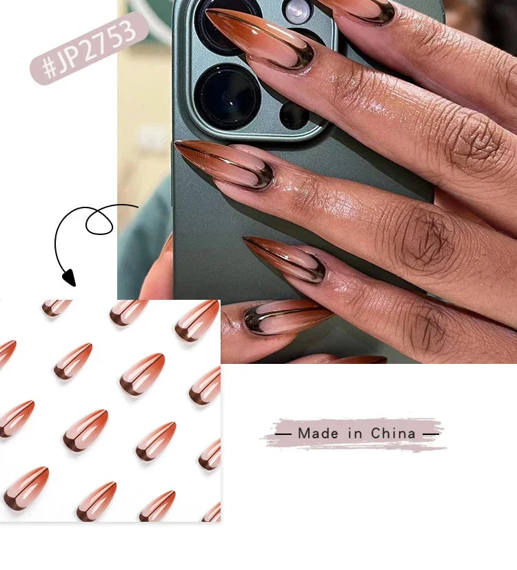 Simple French Wearable False Nails