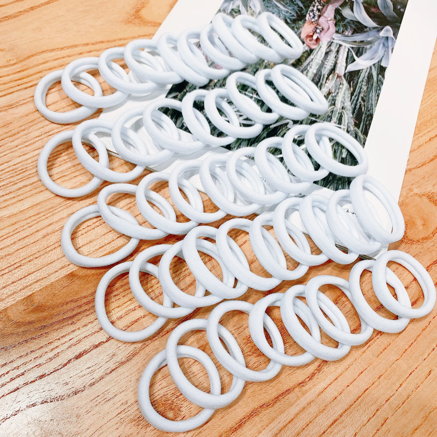 50/100 pieces of black and white hair bands, women's hair accessories